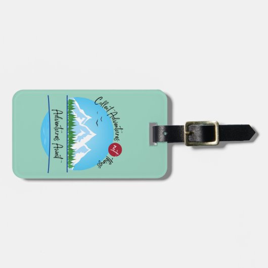 Abenteuer warten Gepäckmarke Gepäckanhänger (Vorderseite horizontal)