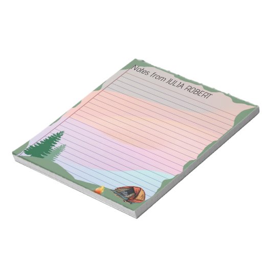 Abenteuer warten: Hinweise aus dem Camp Notepad Notizblock (Rotiert)