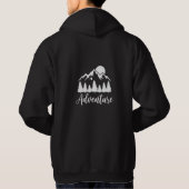 Abenteuer warten im Bergwald Hoodie (Rückseite)