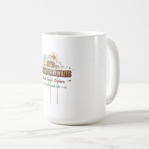 Abenteuer warten kaffeetasse