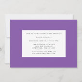 Abenteuer warten (Lila) Abschluss Einladung (Rückseite)