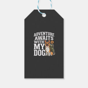 Abenteuer warten mit meinem Hund beim Wandern Geschenkanhänger