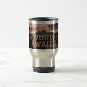 Abenteuer warten Mountain Travel Tumbler – Robust  Reisebecher