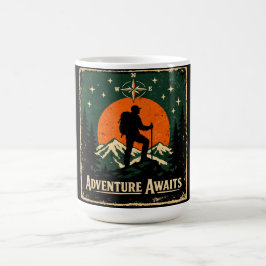 Abenteuer warten – Outdoor-Erkundung Wanderer Kaffeetasse