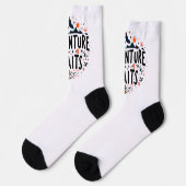 Abenteuer warten socken (Linkes Detail)