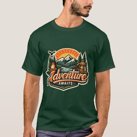 Abenteuer warten T-Shirt (Vorderseite)
