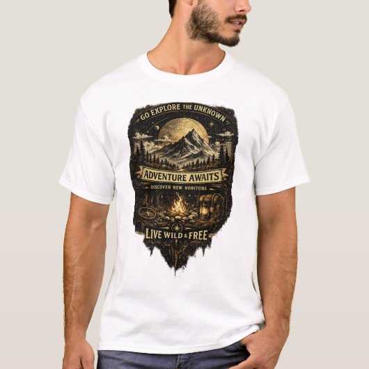 Abenteuer warten T-Shirt (Vorderseite)