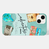 Abenteuer warten Wasserfarbe Case-Mate iPhone Hülle (Rückseite (Horizontal))