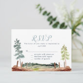 Abenteuer wartet auf Antwortkarten RSVP Karte (Stehend Vorderseite)