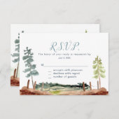 Abenteuer wartet auf Antwortkarten RSVP Karte (Vorne/Hinten)