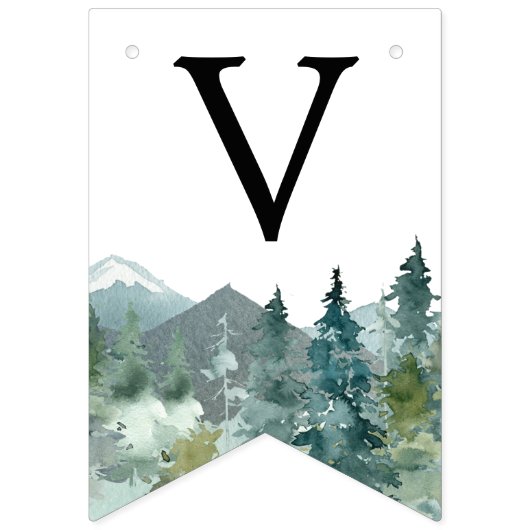 Abenteuer wartet auf die rustikalen Berge Wimpelkette (Dritte Fahne)