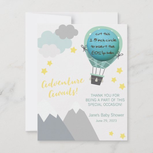 Abenteuer wartet! Baby Dusche EOS Lip Balm Gevor (Vorderseite)