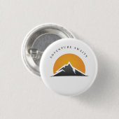 Abenteuer wartet Berg Knopf Button (Vorne & Hinten)