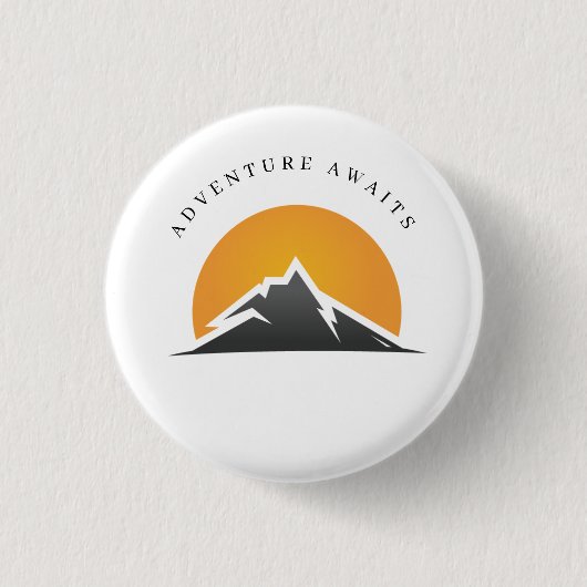 Abenteuer wartet Berg Knopf Button (Vorderseite)