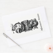 Abenteuer wartet Buchzeichen-Aufkleber für Schiffe Rechteckiger Aufkleber (Umschlag)