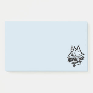 Abenteuer wartet Camping Post-it Klebezettel