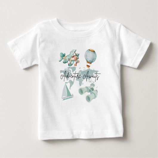 Abenteuer wartet! Dieses charmante Kleinkind Baby T-shirt (Vorderseite)
