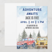 Abenteuer wartet einladung (Vorne/Hinten)