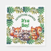 Abenteuer wartet Es ist eine Baby-Dusche Serviette (Vorderseite)