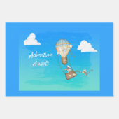 Abenteuer wartet Heißluftballon Affen Tiere Geschenkpapier Set (Vorderseite 2)