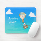 Abenteuer wartet Heißluftballon Affen Tiere Mousepad (Mit Mouse)
