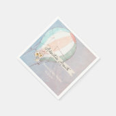 Abenteuer wartet Heißluftballon Serviette (Ecke)