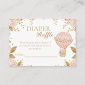 Abenteuer wartet Heißluftballon Windeln Raffle Begleitkarte (Vorderseite)