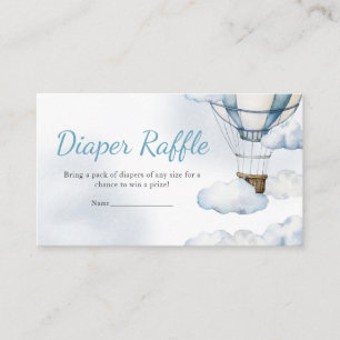 Abenteuer wartet Heißluftballon Windeln Raffle Begleitkarte