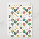 Abenteuer wartet Heißluftballondusche auf Distanz Einladung (Rückseite)