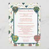 Abenteuer wartet Heißluftballondusche auf Distanz Einladung (Vorne/Hinten)