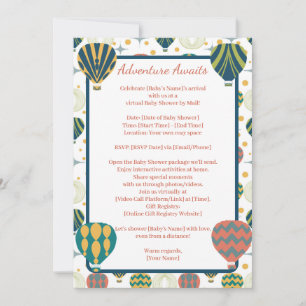 Abenteuer wartet Heißluftballondusche auf Distanz Einladung