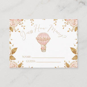 Abenteuer wartet Hot Air Ballon schätzen Wie viele Begleitkarte