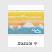 Abenteuer wartet Mountain Sunset Aufkleber (Blatt)