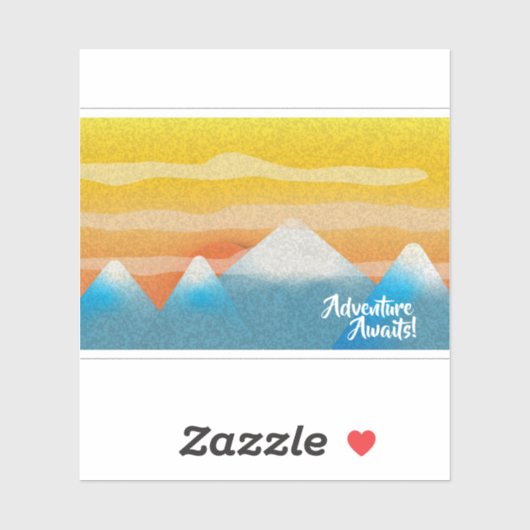 Abenteuer wartet Mountain Sunset Aufkleber (Blatt)