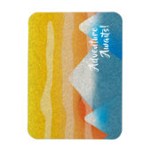 Abenteuer wartet Mountain Sunset Magnet (Vertikal)