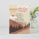 Abenteuer wartet, Oh Junge, Hot Air Ballon Einladung (Stehend Vorderseite)