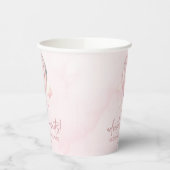 Abenteuer wartet! Pink Hot Air Ballon Babydusche Pappbecher (Links)