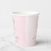 Abenteuer wartet! Pink Hot Air Ballon Babydusche Pappbecher (Rechts)