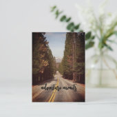 Abenteuer wartet Post Card Postkarte (Stehend Vorderseite)