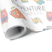 Abenteuer wartet Reisebroschüre Geschenkpapier (Rolleneckpunkt)