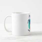 Abenteuer wartet Reisebug - Retro Van & Palm Tre Kaffeetasse (Links)