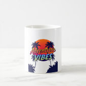 Abenteuer wartet Retro Sunset Tasse (Mittel)