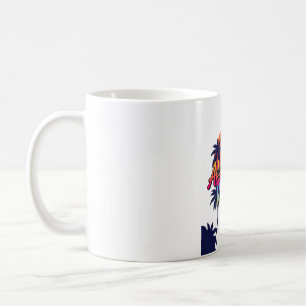 Abenteuer wartet Retro Sunset Tasse