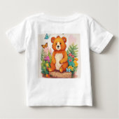 Abenteuer wartet!" "Roar like a Dinosaur" Baby T-shirt (Rückseite)