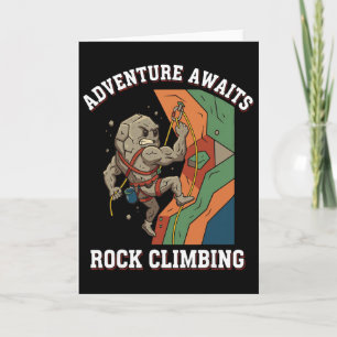 Abenteuer wartet Rock Climbing Fun Art Karte