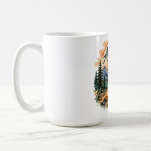 Abenteuer wartet Seebiwald Camping Sonnenuntergang Kaffeetasse