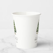 Abenteuer wartet! Winter Pine Trees Baby Dusche Pappbecher (Links)