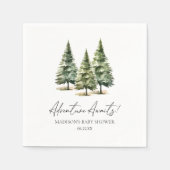 Abenteuer wartet! Winter Pine Trees Baby Dusche Serviette (Vorderseite)