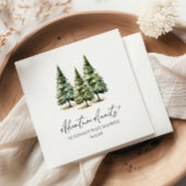 Abenteuer wartet! Winter Pine Trees Baby Dusche Serviette