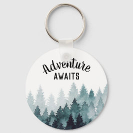 Abenteuer Wasserfarbe Rustikaler Wald Schlüsselanhänger